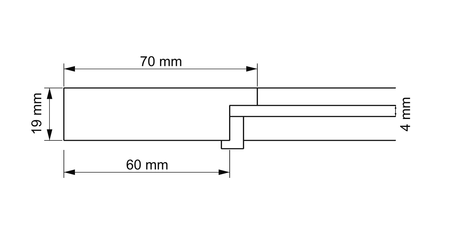 řez rámovými dvířky INKA