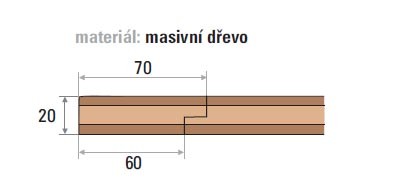 řez rámovým dvířkem BIOFLAT